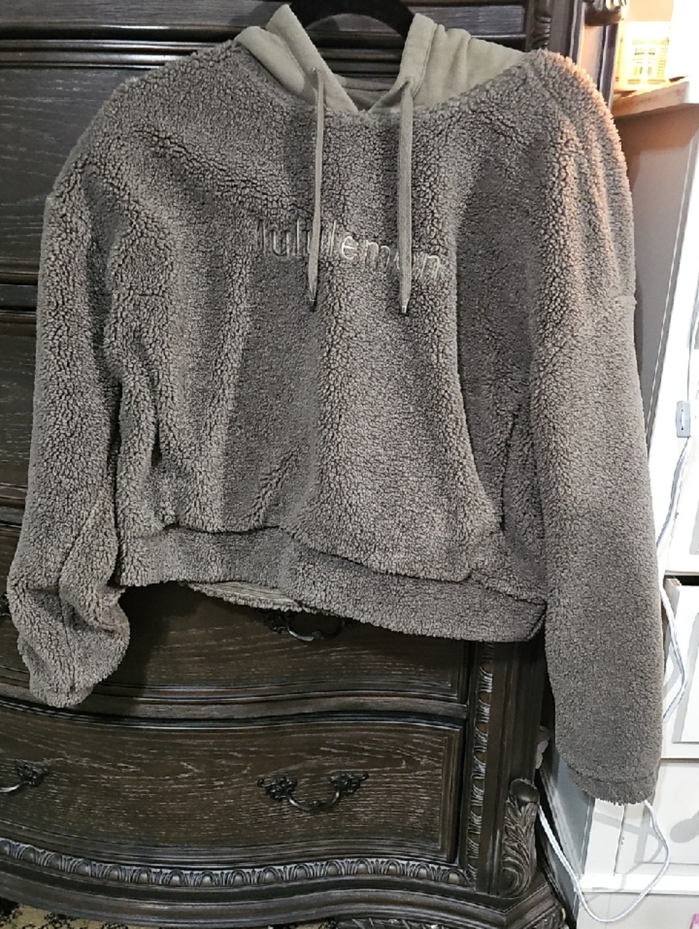 lululemon athletica olive green hoodie with label